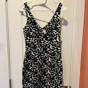 Bettie Page by Tatyana velvet retro pinup girl black and white wiggle dress